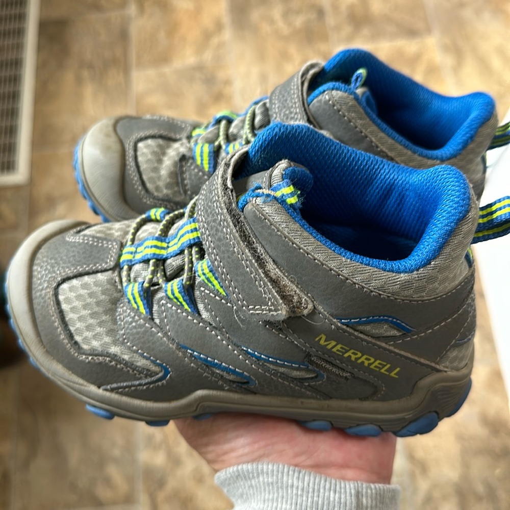 Merrell Kids Sneakers - Gray with Blue and Green